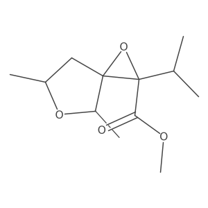 Methyl 4,6-dimethyl-2-(propan-2-yl)-1,5-dioxaspiro[2.4]heptane-2-carboxylate Structure