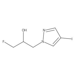 1-Fluoro-3-(4-iodo-1H-pyrazol-1-yl)propan-2-ol结构式