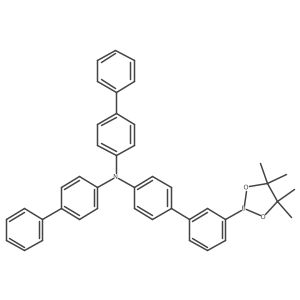 N,N-Di([1,1'-biphenyl]-4-yl)-3'-(4,4,5,5-tetramethyl-1,3,2-dioxaborolan-2-yl)-[1,1'-biphenyl]-4-amine Structure
