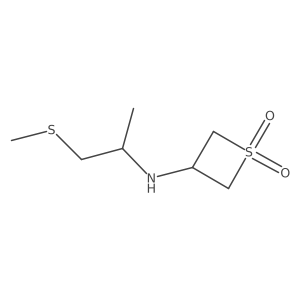 3-((1-(Methylthio)propan-2-yl)amino)thietane 1,1-dioxide Structure