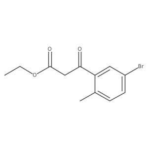 Ethyl 3-(5-bromo-2-methylphenyl)-3-oxopropanoate结构式