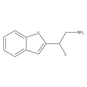 2-(1-Benzothiophen-2-yl)-2-fluoroethan-1-amine结构式