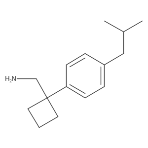 {1-[4-(2-Methylpropyl)phenyl]cyclobutyl}methanamine Structure