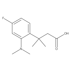 3-[2-(Dimethylamino)-4-fluorophenyl]-3-methylbutanoic acid Structure