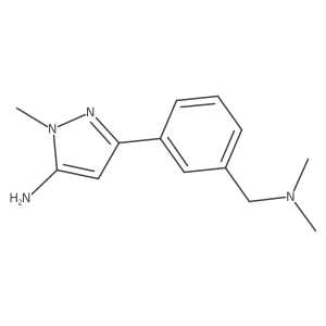 3-{3-[(dimethylamino)methyl]phenyl}-1-methyl-1H-pyrazol-5-amine Structure