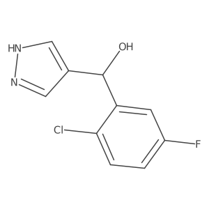 (2-chloro-5-fluorophenyl)(1H-pyrazol-4-yl)methanol Structure