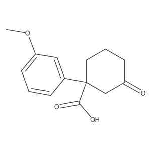 1-(3-Methoxyphenyl)-3-oxocyclohexanecarboxylic acid Structure