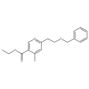 Ethyl 2-[2-(benzyloxy)ethyl]-4-methylpyrimidine-5-carboxylate结构式