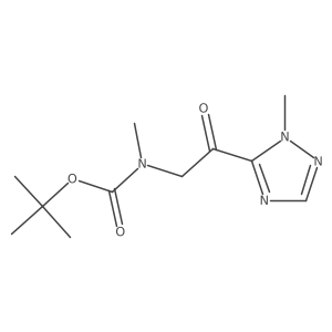 tert-butyl N-methyl-N-[2-(1-methyl-1H-1,2,4-triazol-5-yl)-2-oxoethyl]carbamate Structure