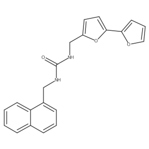 1-([2,2'-Bifuran]-5-ylmethyl)-3-(naphthalen-1-ylmethyl)urea Structure