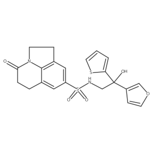 N-(2-(furan-3-yl)-2-hydroxy-2-(thiophen-2-yl)ethyl)-4-oxo-2,4,5,6-tetrahydro-1H-pyrrolo[3,2,1-ij]quinoline-8-sulfonamide Structure