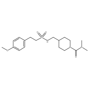 4-((2-(4-methoxyphenyl)ethylsulfonamido)methyl)-N,N-dimethylpiperidine-1-carboxamide Structure