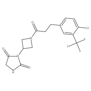 3-(1-(3-(4-Chloro-3-(trifluoromethyl)phenyl)propanoyl)azetidin-3-yl)imidazolidine-2,4-dione Structure