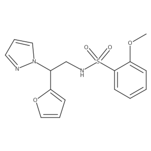 N-(2-(furan-2-yl)-2-(1H-pyrazol-1-yl)ethyl)-2-methoxybenzenesulfonamide Structure