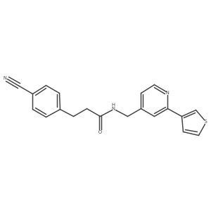 3-(4-cyanophenyl)-N-((2-(thiophen-3-yl)pyridin-4-yl)methyl)propanamide结构式