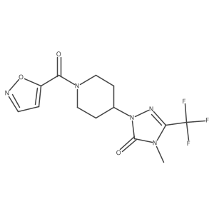 1-(1-(isoxazole-5-carbonyl)piperidin-4-yl)-4-methyl-3-(trifluoromethyl)-1H-1,2,4-triazol-5(4H)-one Structure