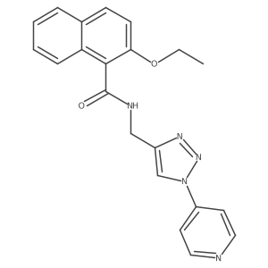 2-ethoxy-N-((1-(pyridin-4-yl)-1H-1,2,3-triazol-4-yl)methyl)-1-naphthamide Structure