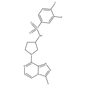 3,4-difluoro-N-(1-(3-methyl-[1,2,4]triazolo[4,3-a]pyrazin-8-yl)pyrrolidin-3-yl)benzenesulfonamide结构式