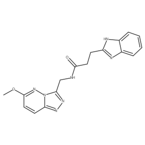 3-(1H-benzo[d]imidazol-2-yl)-N-((6-methoxy-[1,2,4]triazolo[4,3-b]pyridazin-3-yl)methyl)propanamide结构式