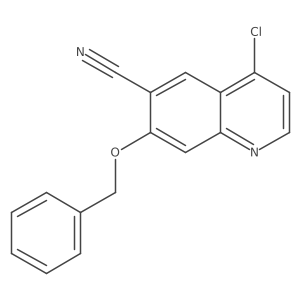 7-Benzyloxy-4-chloro-6-cyanoquinoline结构式