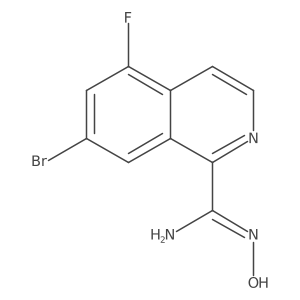 (E)-7-Bromo-5-fluoro-N'-hydroxyisoquinoline-1-carboximidamide结构式