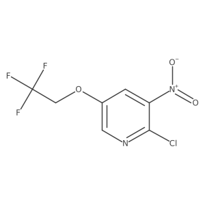 2-Chloro-3-nitro-5-(2,2,2-trifluoroethoxy)pyridine结构式