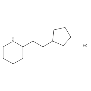 2-(2-Cyclopentylethyl)piperidine hydrochloride结构式