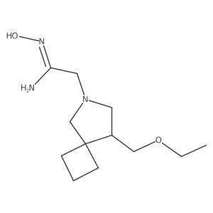 (Z)-2-(8-(ethoxymethyl)-6-azaspiro[3.4]octan-6-yl)-N'-hydroxyacetimidamide结构式