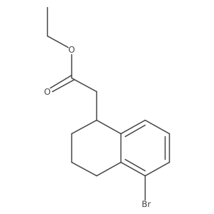 Ethyl 2-(5-bromo-1,2,3,4-tetrahydronaphthalen-1-yl)acetate Structure