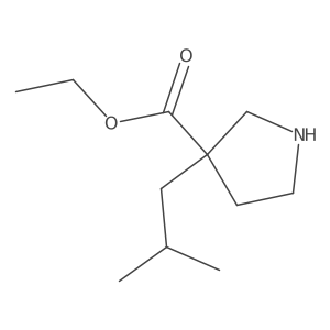 Ethyl 3-(2-methylpropyl)pyrrolidine-3-carboxylate Structure