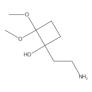 1-(2-Aminoethyl)-2,2-dimethoxycyclobutan-1-ol Structure