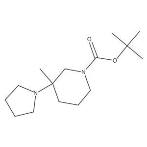 Tert-butyl 3-methyl-3-(pyrrolidin-1-yl)piperidine-1-carboxylate Structure
