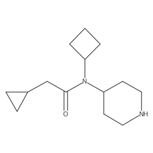N-cyclobutyl-2-cyclopropyl-N-(piperidin-4-yl)acetamide Structure