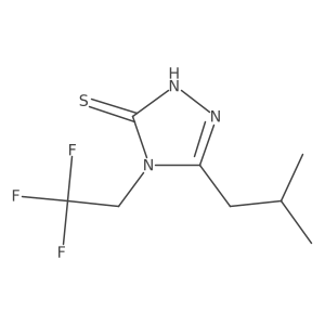 5-(2-methylpropyl)-4-(2,2,2-trifluoroethyl)-4H-1,2,4-triazole-3-thiol结构式