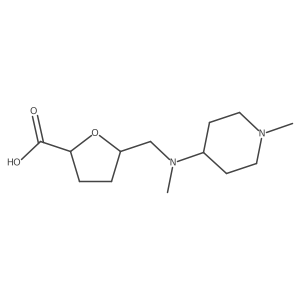 rac-(2R,5S)-5-{[methyl(1-methylpiperidin-4-yl)amino]methyl}oxolane-2-carboxylic acid结构式