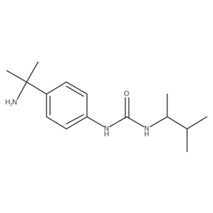 1-[4-(2-Aminopropan-2-yl)phenyl]-3-(3-methylbutan-2-yl)urea结构式