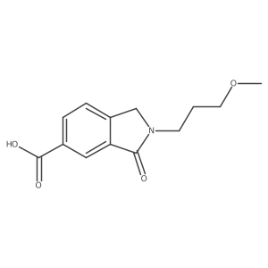 2-(3-methoxypropyl)-3-oxo-2,3-dihydro-1H-isoindole-5-carboxylic acid结构式