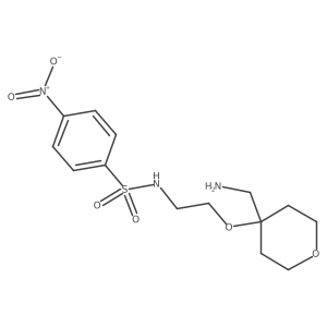 N-(2-{[4-(aminomethyl)oxan-4-yl]oxy}ethyl)-4-nitrobenzene-1-sulfonamide Structure