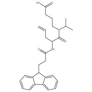 4-[2-({[(9H-fluoren-9-yl)methoxy]carbonyl}amino)-N-(propan-2-yl)pent-4-enamido]butanoic acid结构式