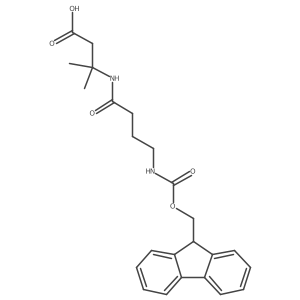 3-[4-({[(9H-fluoren-9-yl)methoxy]carbonyl}amino)butanamido]-3-methylbutanoic acid结构式