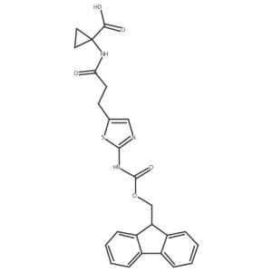 1-{3-[2-({[(9H-fluoren-9-yl)methoxy]carbonyl}amino)-1,3-thiazol-5-yl]propanamido}cyclopropane-1-carboxylic acid Structure