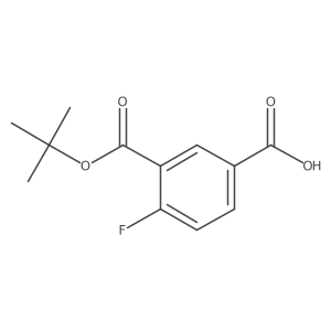 3-[(Tert-butoxy)carbonyl]-4-fluorobenzoic acid结构式