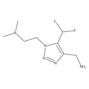 [5-(difluoromethyl)-1-[2-(dimethylamino)ethyl]-1H-1,2,3-triazol-4-yl]methanamine结构式