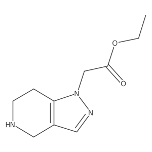 Ethyl 4,5,6,7-tetrahydro-1H-pyrazolo[4,3-c]pyridine-1-acetate结构式