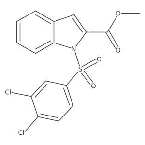 1-(3,4-Dichloro-benzenesulfonyl)-1H-indole-2-carboxylic acid methyl ester Structure