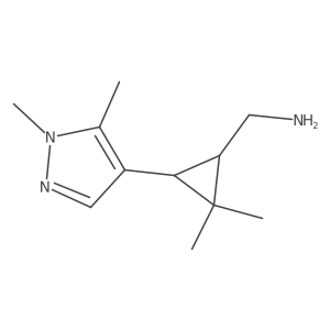 rac-[(1R,3R)-3-(1,5-dimethyl-1H-pyrazol-4-yl)-2,2-dimethylcyclopropyl]methanamine Structure