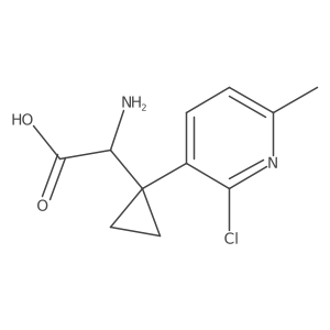 2-Amino-2-[1-(2-chloro-6-methylpyridin-3-yl)cyclopropyl]acetic acid结构式
