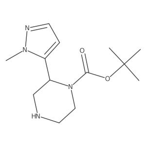 tert-butyl 2-(1-methyl-1H-pyrazol-5-yl)piperazine-1-carboxylate结构式