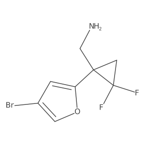 [1-(4-Bromofuran-2-yl)-2,2-difluorocyclopropyl]methanamine Structure