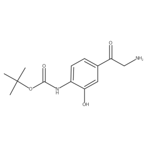 tert-butyl N-[4-(2-aminoacetyl)-2-hydroxyphenyl]carbamate结构式